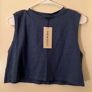 Dark Blue Shein Tank Top